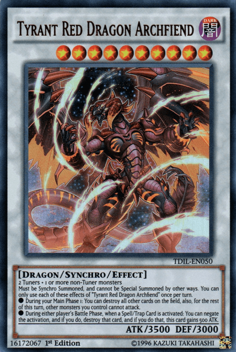 Tyrant Red Dragon Archfiend [TDIL-EN050] Ultra Rare - Josh's Cards