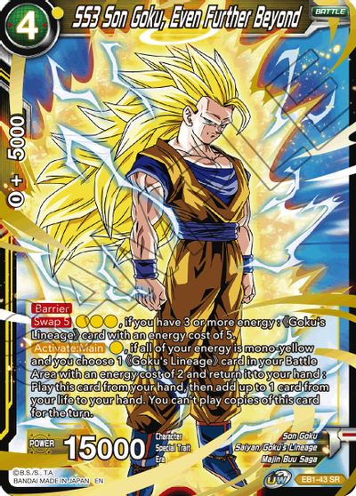SS3 Son Goku, Even Further Beyond (EB1-043) [Battle Evolution Booster] Parallel Foil