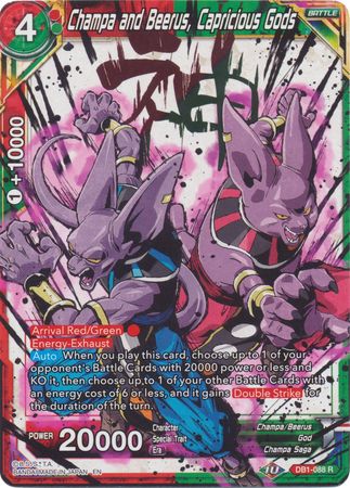 Champa and Beerus, Capricious Gods (Alternate Art) (DB1-088) [Special Anniversary Set 2020] Parallel Foil