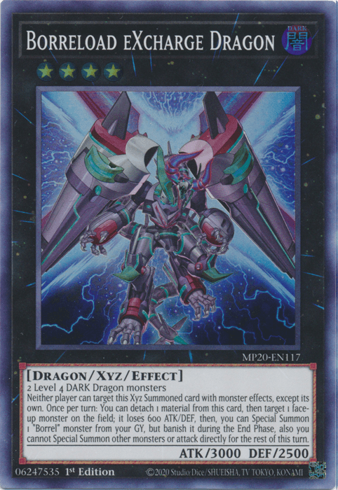 Borreload eXcharge Dragon [MP20-EN117] Super Rare - Josh's Cards