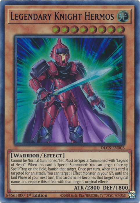 Legendary Knight Hermos (Blue) [DLCS-EN003] Ultra Rare - Josh's Cards