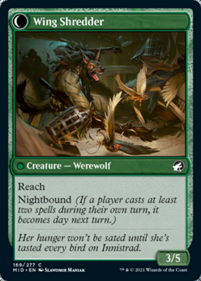 Bird Admirer // Wing Shredder (MID-169) - Innistrad: Midnight Hunt: (Double Faced Transform) Foil