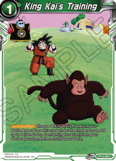 King Kai's Training (BT15-089) [Saiyan Showdown] Parallel Foil