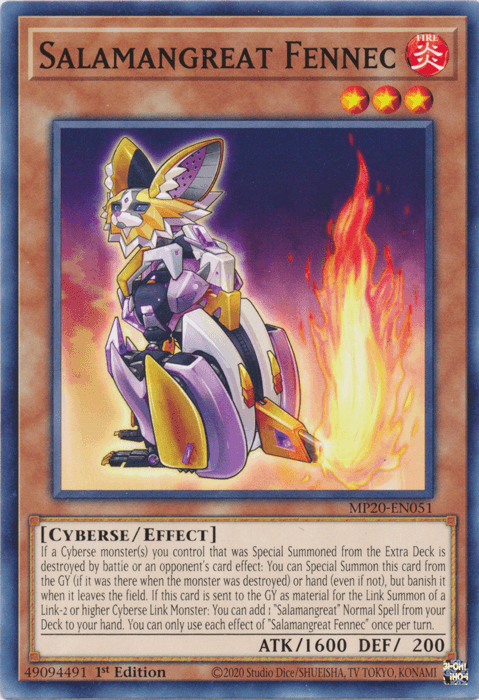 Salamangreat Fennec [MP20-EN051] Common - Josh's Cards