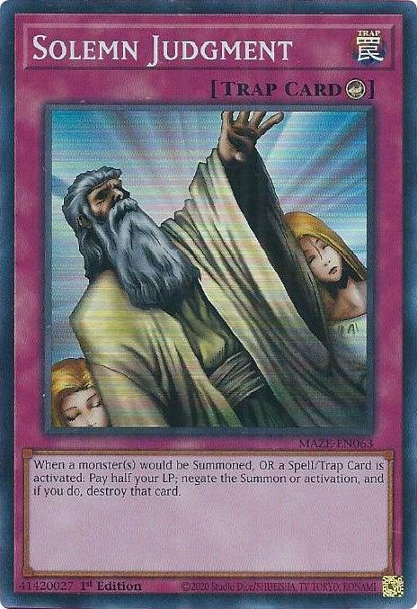 Solemn Judgment [MAZE-EN063] Super Rare - Josh's Cards