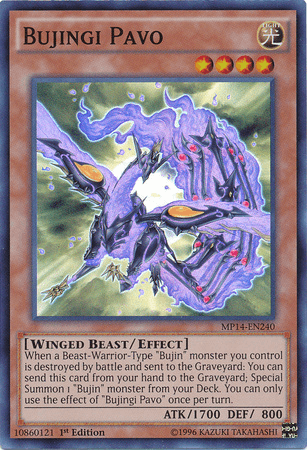 Bujingi Pavo [MP14-EN240] Super Rare - Josh's Cards