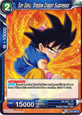 Son Goku, Shadow Dragon Suppressor (BT11-051) [Vermilion Bloodline] Parallel Foil