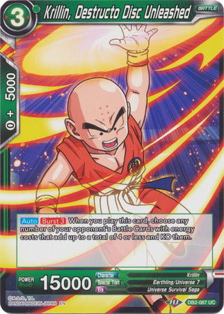 Krillin, Destructo Disc Unleashed (DB2-067) [Divine Multiverse] Parallel Foil