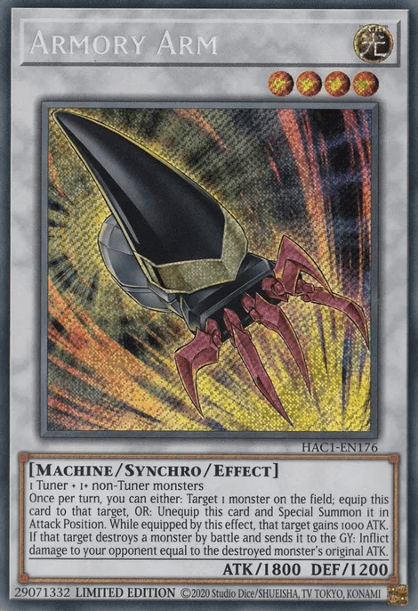 Armory Arm [HAC1-EN176] Secret Rare - Josh's Cards