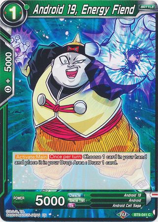 Android 19, Energy Fiend (BT9-041) [Universal Onslaught] Parallel Foil