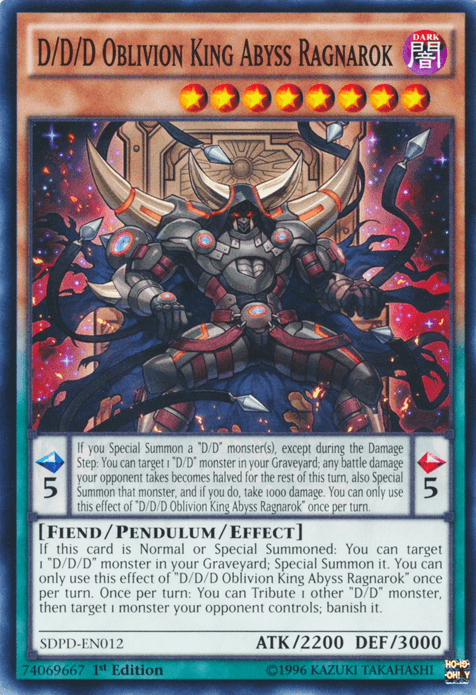 D/D/D Oblivion King Abyss Ragnarok [SDPD-EN012] Common - Josh's Cards