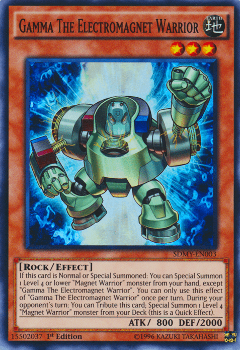 Gamma The Electromagnet Warrior [SDMY-EN003] Super Rare - Josh's Cards