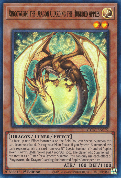 Ringowurm, the Dragon Guarding the Hundred Apples [CYAC-EN029] Ultra Rare - Josh's Cards