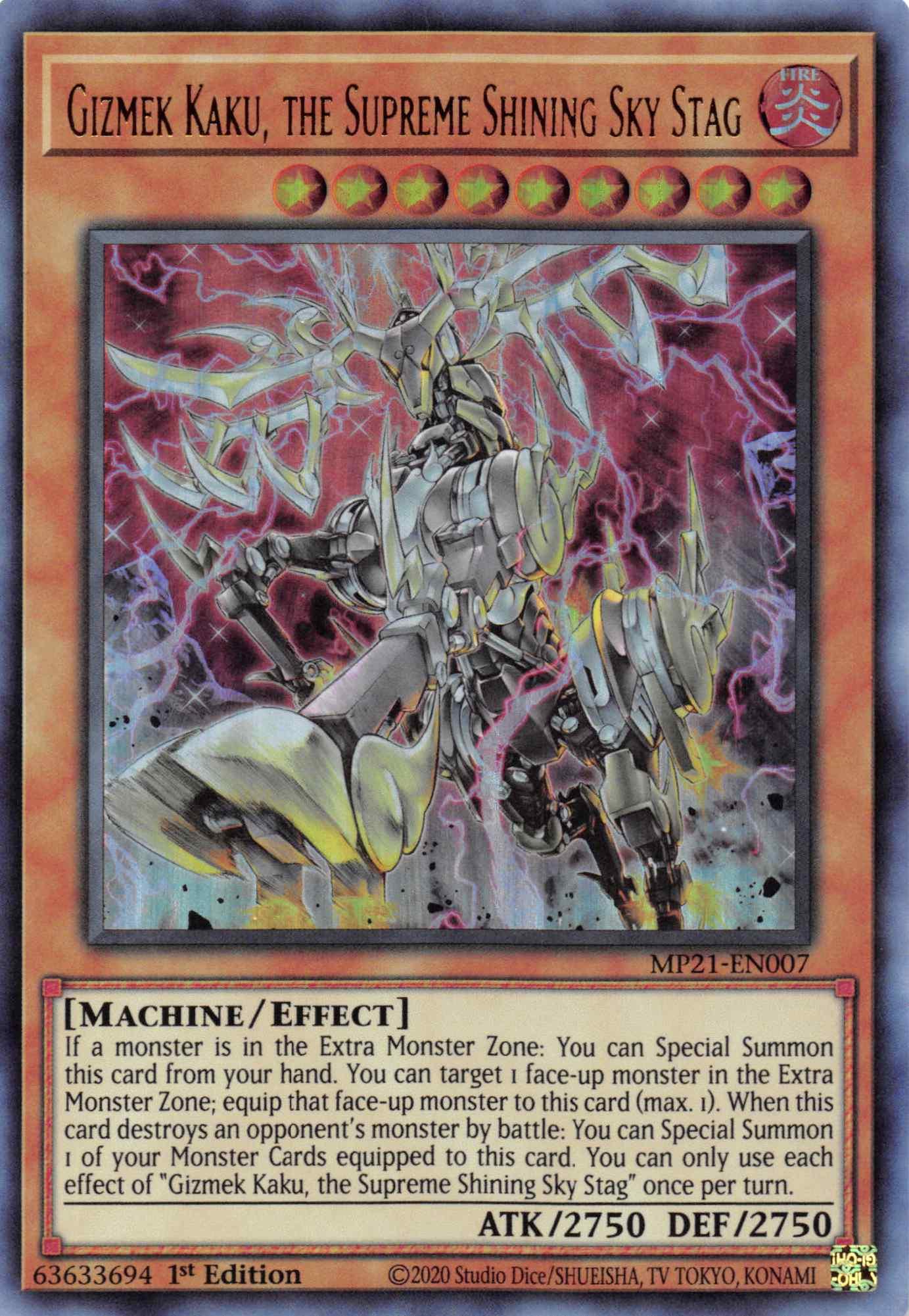 Gizmek Kaku, the Supreme Shining Sky Stag [MP21-EN007] Ultra Rare - Josh's Cards