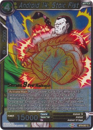 Android 14, Stoic Fist (BT9-057) [Universal Onslaught Prerelease Promos] Parallel Foil