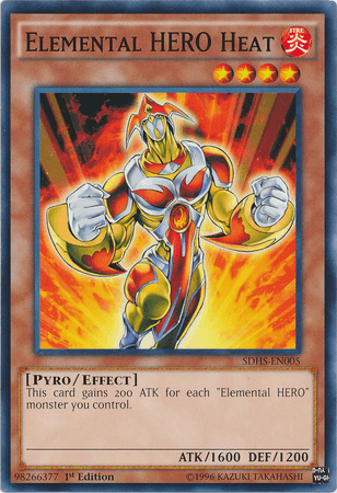 Elemental Hero Heat [SDHS-EN005] Common - Josh's Cards