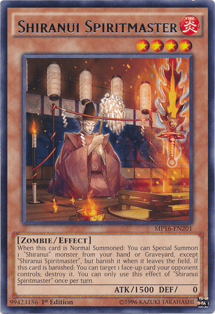 Shiranui Spiritmaster [MP16-EN201] Rare - Josh's Cards