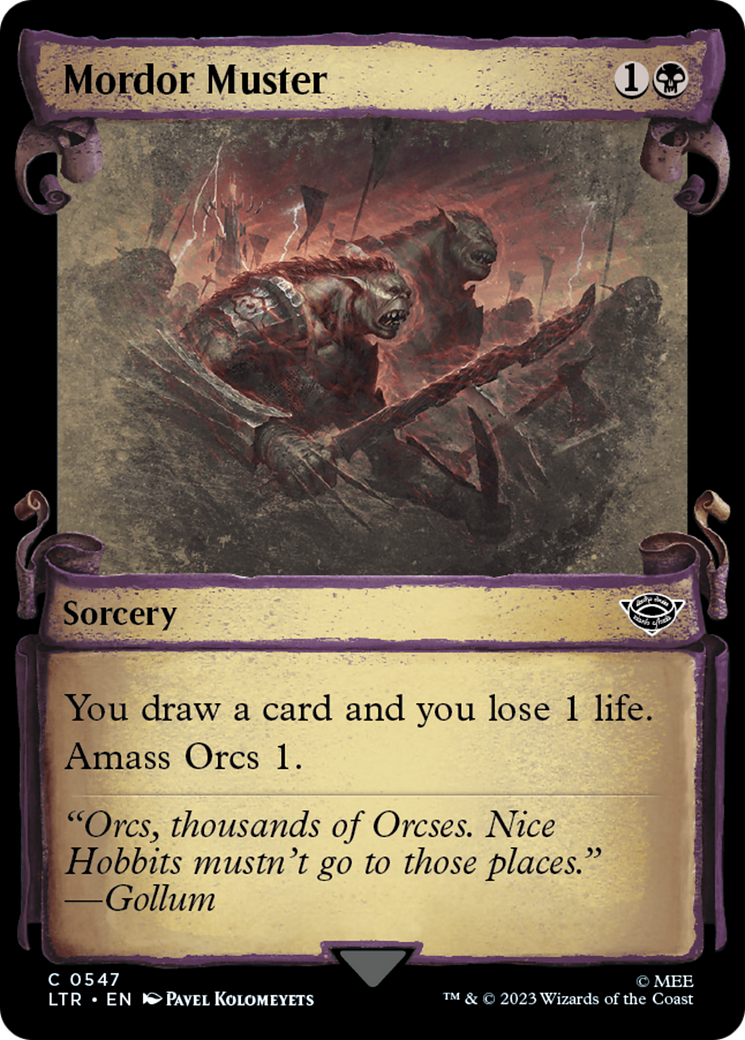 Mordor Muster (LTR-547) - The Lord of the Rings: Tales of Middle-earth: (Showcase) Foil