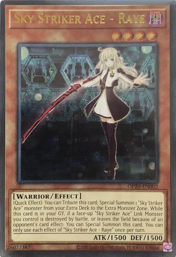 Sky Striker Ace - Raye [OP20-EN002] Ultimate Rare - Josh's Cards
