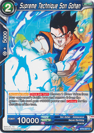 Supreme Technique Son Gohan (BT8-027) [Malicious Machinations] Parallel Foil
