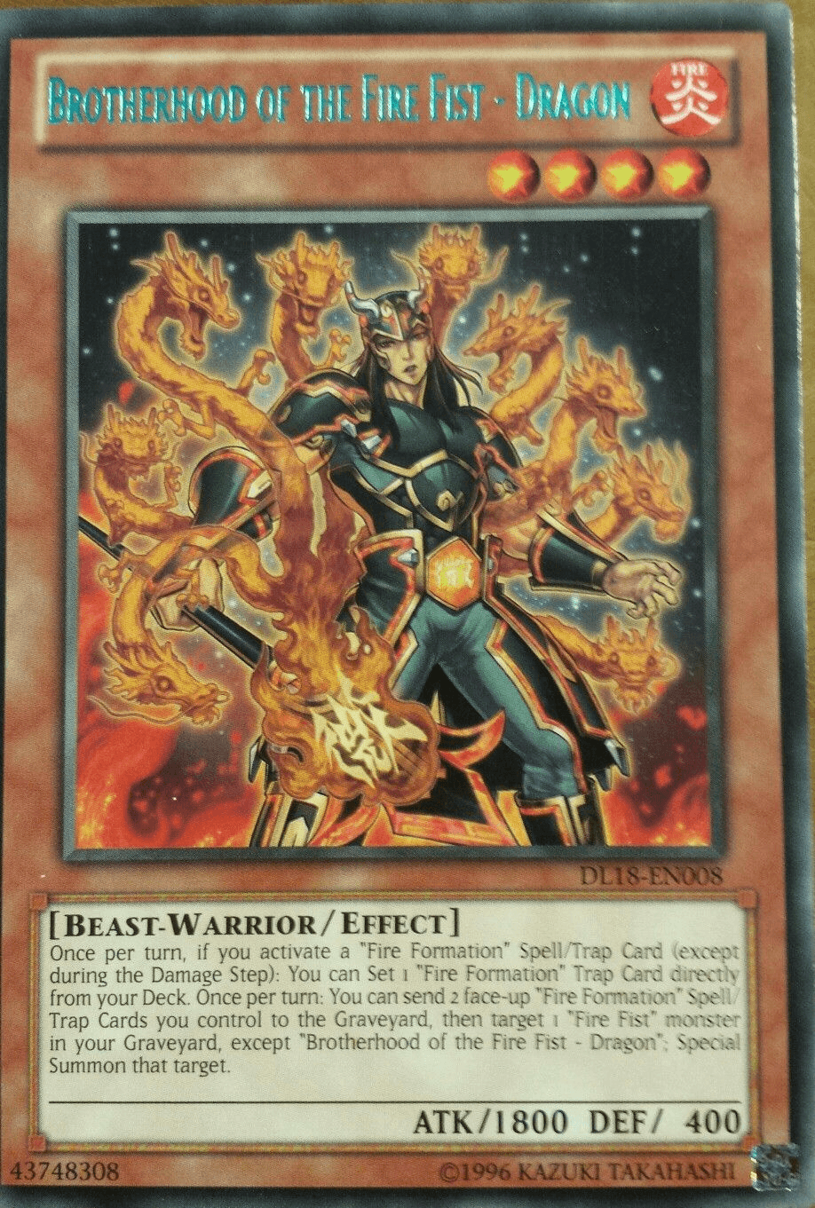 Brotherhood of the Fire Fist - Dragon (Green) [DL18-EN008] Rare - Josh's Cards