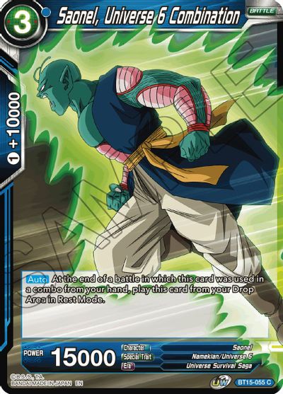 Saonel, Universe 6 Combination (BT15-055) [Saiyan Showdown] Parallel Foil