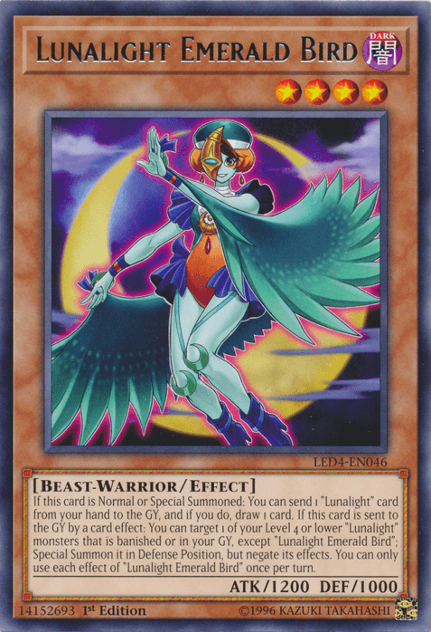 Lunalight Emerald Bird [LED4-EN046] Rare - Josh's Cards