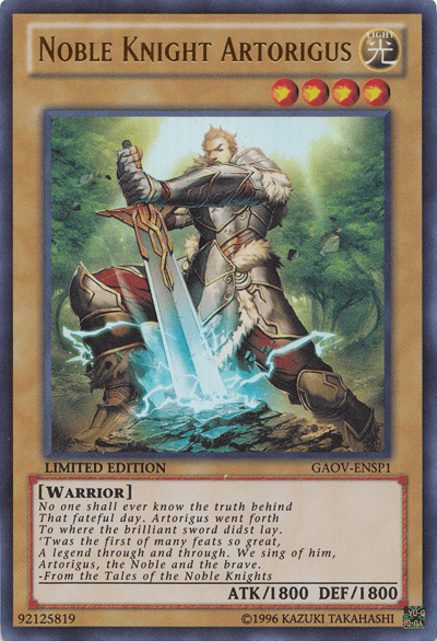 Noble Knight Artorigus (GAOV-ENSP1) [GAOV-ENSP1] Ultra Rare - Josh's Cards