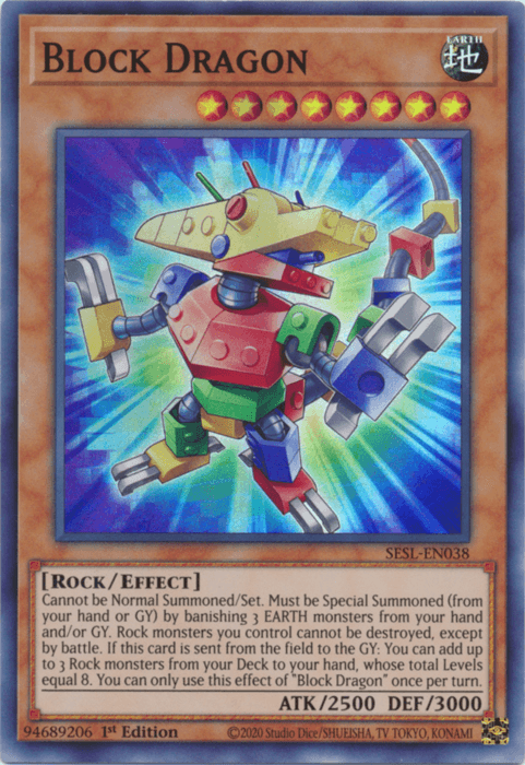 Block Dragon [SESL-EN038] Super Rare - Josh's Cards