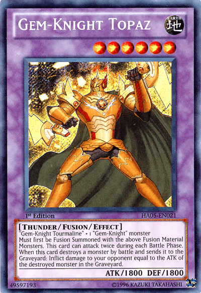 Gem-Knight Topaz [HA05-EN021] Secret Rare - Josh's Cards