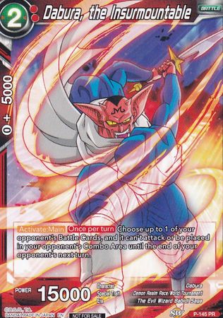 Dabura, the Insurmountable (Power Booster: World Martial Arts Tournament) (P-145) [Promotion Cards] Parallel Foil