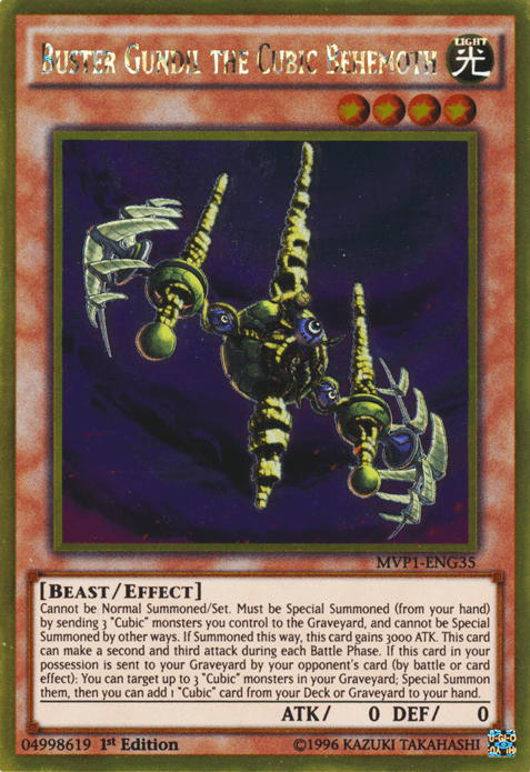 Buster Gundil the Cubic Behemoth [MVP1-ENG35] Gold Rare - Josh's Cards