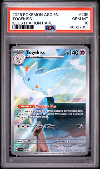 Togekiss Illustration Rare ME Ascended Heroes 235/217 PSA 10