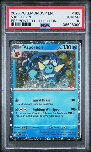 Vaporeon Promo SVP 168 PSA 10