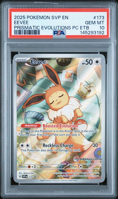 Eevee 173 Scarlet & Violet Black Star Promo Pokemon Center Stamp PSA 10