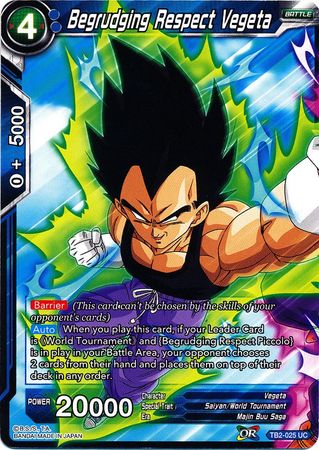Begrudging Respect Vegeta (TB2-025) [World Martial Arts Tournament] Parallel Foil