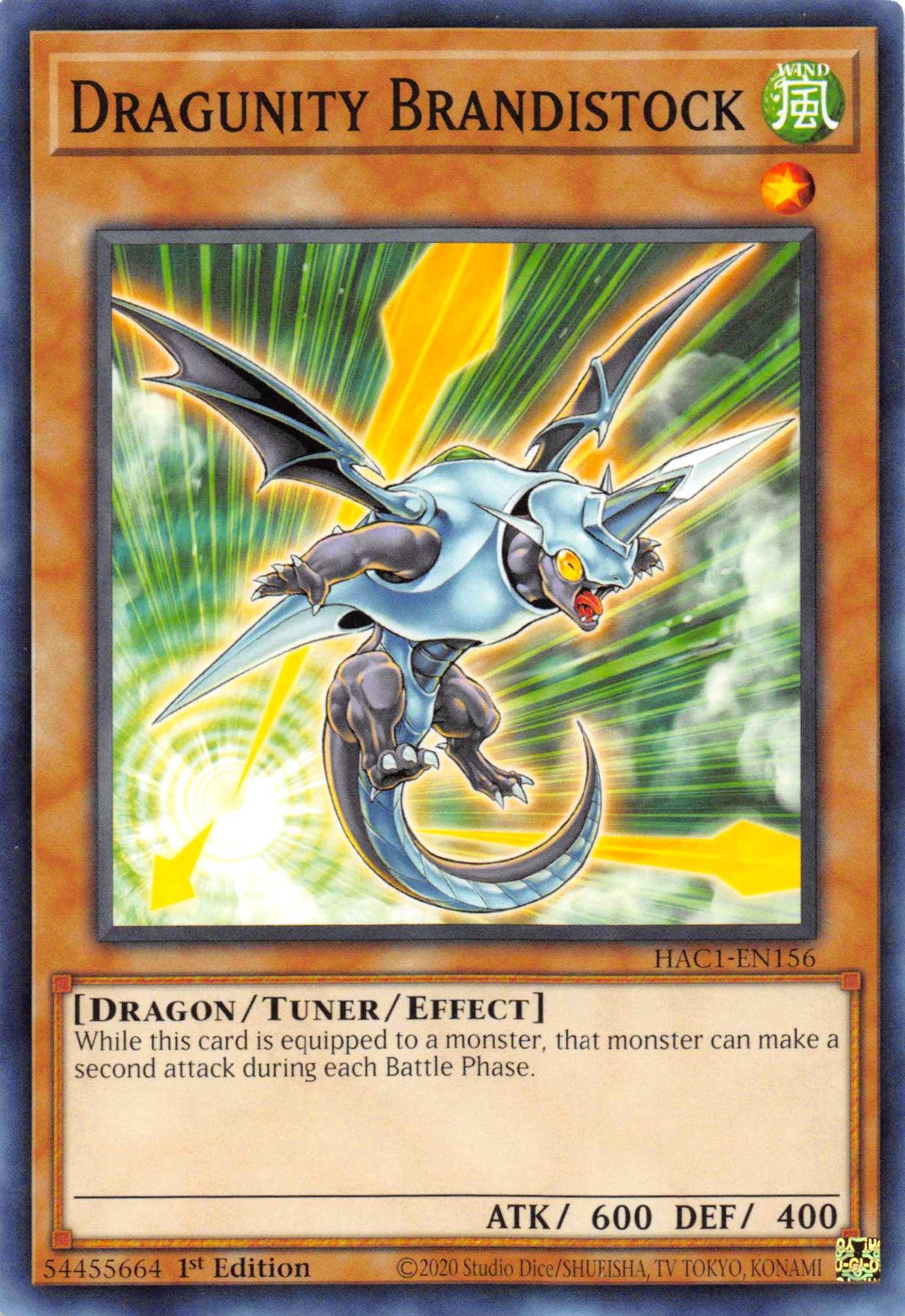 Dragunity Brandistock [HAC1-EN156] Common - Josh's Cards