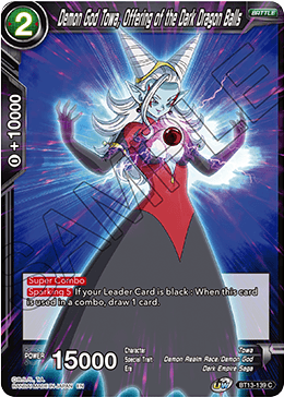 Demon God Towa, Offering of the Dark Dragon Balls (Common) (BT13-139) [Supreme Rivalry] Parallel Foil