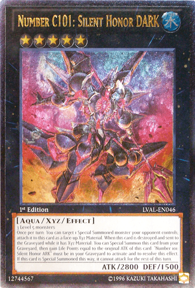 Number C101: Silent Honor DARK [LVAL-EN046] Ultimate Rare - Josh's Cards