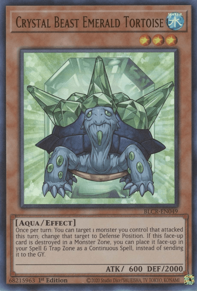 Crystal Beast Emerald Tortoise [BLCR-EN049] Ultra Rare - Josh's Cards