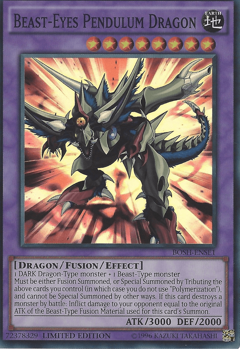Beast-Eyes Pendulum Dragon [BOSH-ENSE1] Super Rare - Josh's Cards