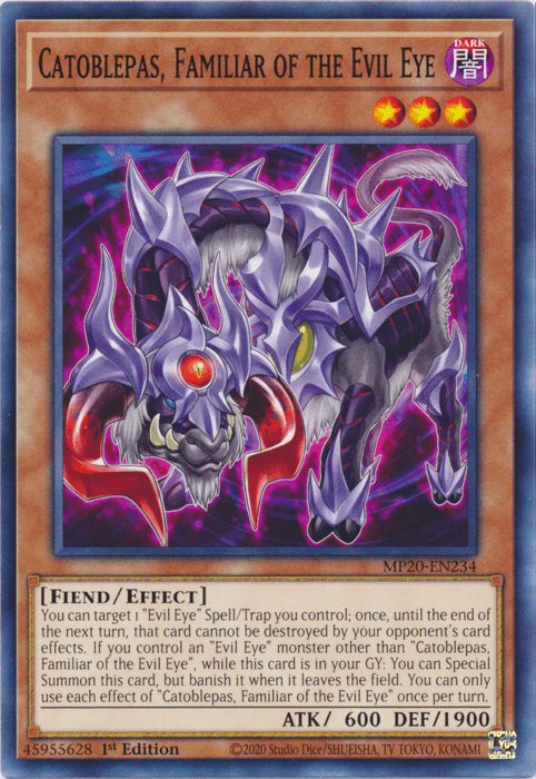 Catoblepas, Familiar of the Evil Eye [MP20-EN234] Common - Josh's Cards