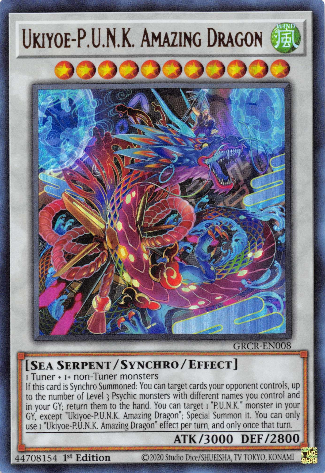 Ukiyoe-P.U.N.K. Amazing Dragon [GRCR-EN008] Ultra Rare - Josh's Cards