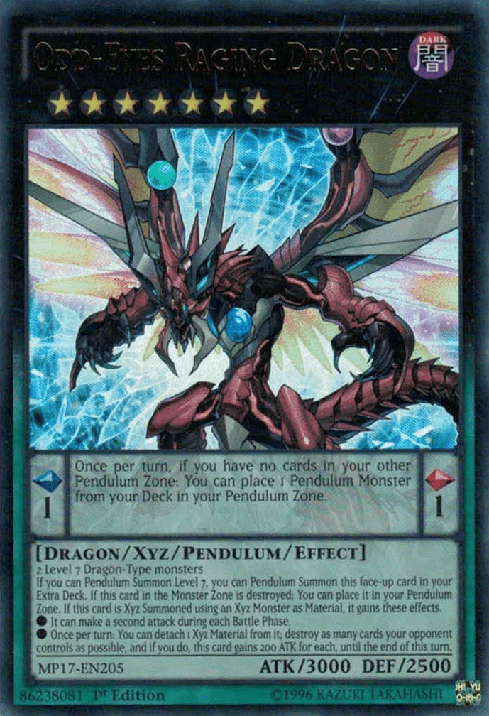 Odd-Eyes Raging Dragon [MP17-EN205] Ultra Rare - Josh's Cards