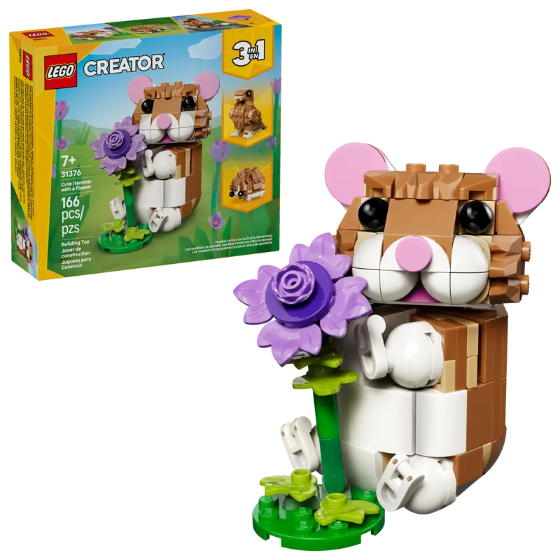 LEGO: Cute Hamster with a Flower 31376