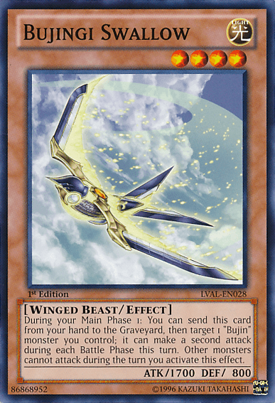 Bujingi Swallow [LVAL-EN028] Common - Josh's Cards