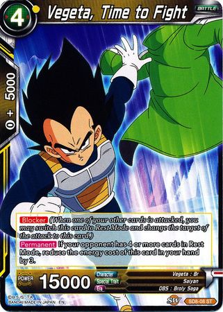 Vegeta, Time to Fight (Starter Deck - Rising Broly) (SD8-08) [Destroyer Kings] Parallel Foil