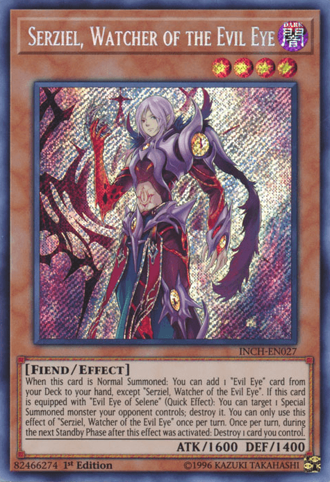 Serziel, Watcher of the Evil Eye [INCH-EN027] Secret Rare - Josh's Cards