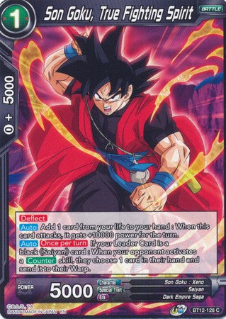 Son Goku, True Fighting Spirit (BT12-128) [Vicious Rejuvenation] Parallel Foil