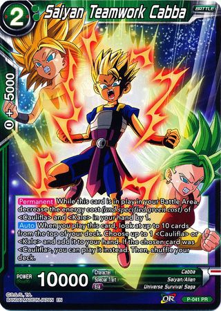 Saiyan Teamwork Cabba (Alternate Art) (P-041) [Special Anniversary Set] Parallel Foil